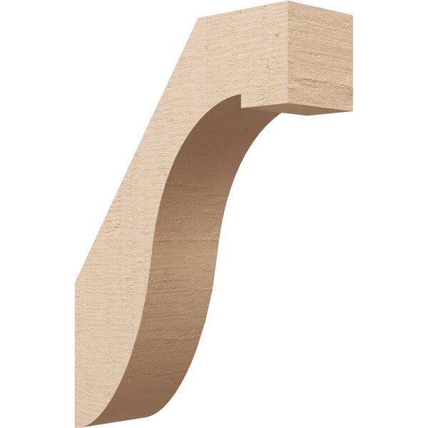 Ekena Millwork 5-inch W x 16-inch D x 22-inch H Del Monte Rough Cedar Woodgrain TimberThane Knee Brace, Primed BRCUR05X16X22DELRCPR - main